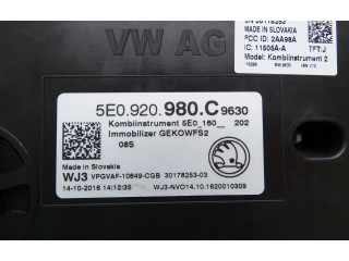 Панель приборов 5E0920980C Skoda Octavia Mk3 (5E)