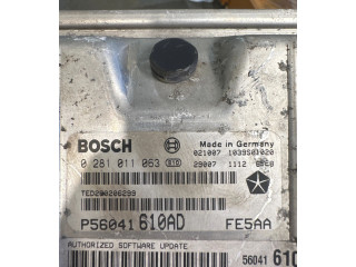 Блок управления двигателем Блок управления 0281011063, P56041610AD Jeep Cherokee