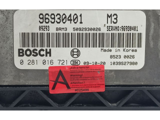 Блок управления двигателя 96930401, 0281016721   Chevrolet Epica