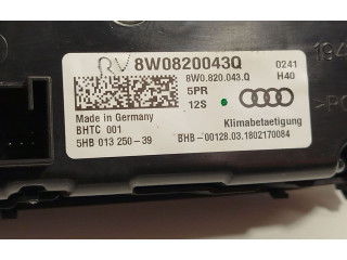 Блок управления климат-контролем 8W0820043Q, 8W0820043Q5PR   Audi A5