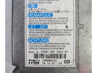 Блок подушек безопасности 77960SEFE822M1 Honda Accord