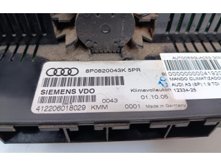 Блок управления климат-контролем 8P0820043K   Audi A3 S3 8P