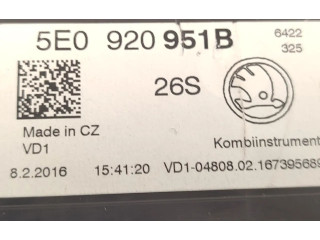 Панель приборов 5E0920951B Skoda Octavia Mk3 (5E)