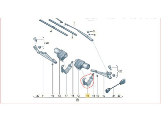 Моторчик дворников 1T0955623A, 1T0955623A Volkswagen Touran I