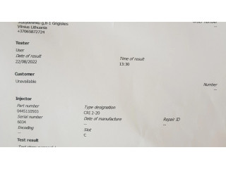 Vstřikovač 0445110503, 8515060 BMW 1 E82 E88 pro naftový motor 1.8