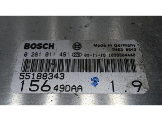 Řídící jednotka 0281011491, 55188343 Alfa Romeo 156 2004