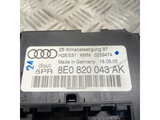 Блок управления климат-контролем 8E0820043AK, 0259474   Audi A4 S4 B7 8E 8H