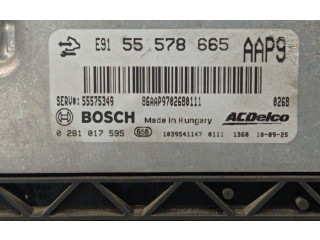Блок управления двигателя 55578665, 0281017595BOSCH   Saab 9-5
