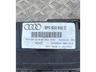 Спидометр (приборный щиток) 8P0920932C, D0H02002 Audi A3 S3 A3 Sportback 8P