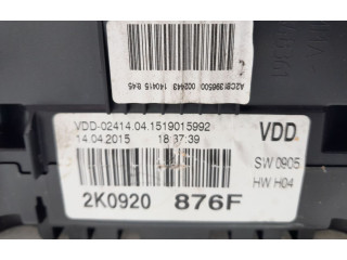 Přístrojová deska Volkswagen Caddy 2015 2K0920876F, 175796