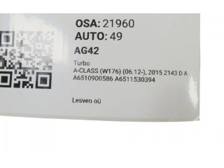  Турбина Mercedes-Benz A W176  A6510900586, A6510900586   для двигателя OM 651.930      