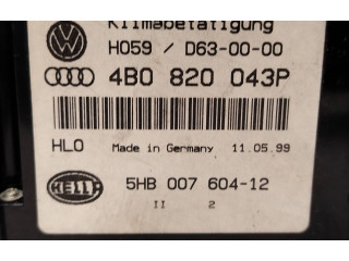 Блок управления климат-контролем 4B0820043P, 5HB00760412   Audi A6 S6 C5 4B