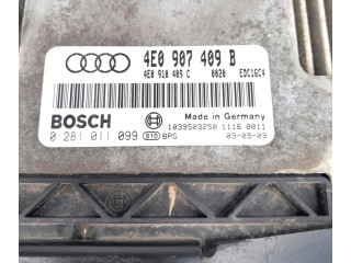 Блок управления двигателем Блок управления 4E0907409B Audi A8 S8 D3 4E