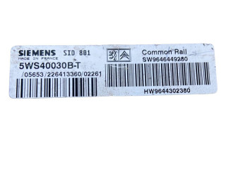 Řídící jednotka SW9646449280, 5WS40030BT Peugeot 307 2005