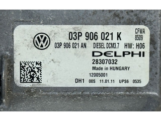 Блок управления двигателя 03P906021K, 28307032 Skoda Fabia Mk2 (5J)