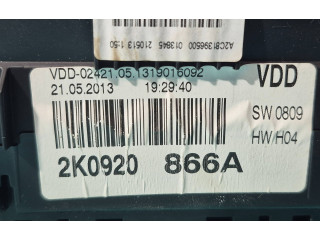 Přístrojová deska  Volkswagen Caddy 2013 2K0920866A, 1319016092  