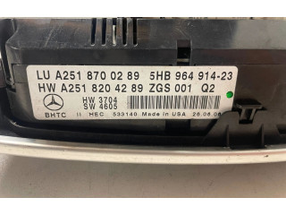 Блок управления климат-контролем A2518204289, 5HB96491423   Mercedes-Benz R W251