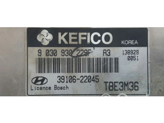 Блок управления двигателя 3910622045, 9030930229F Hyundai Getz