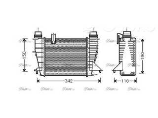 Интеркулер 144618748R, 144618748R Renault Clio III