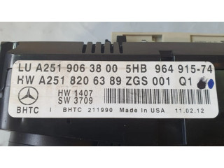 Блок управления климат-контролем A2519063800   Mercedes-Benz R W251