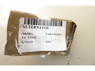 Генератор 0124325013, 037903025M Skoda Fabia Mk2 (5J)