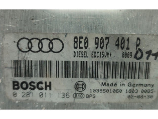 Блок управления двигателя 8E097401P, 0281011136   Audi A6 S6 C5 4B