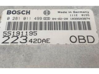 Блок управления двигателя 22342DAE, 0281011499   Fiat Doblo