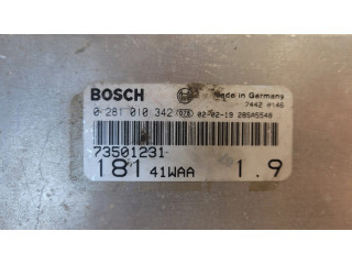 Блок управления двигателя 0281010342, 73501231 Fiat Marea
