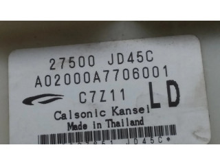 Блок управления климат-контролем 27500JD45C, A02000A7706001   Nissan Qashqai+2