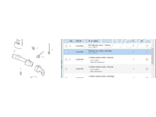 Ручка поворотов/ фонарей 31327905   Volvo S80