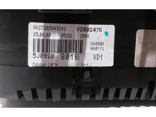 Панель приборов 5J0920801B, 5J0920801B Skoda Fabia Mk2 (5J)