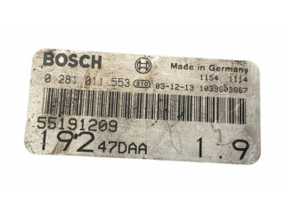 Řídící jednotka 55191209, 0281011553 Fiat Stilo 2004