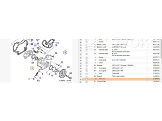 Čerpadlo oleje 12603877 Saab 9-3 Ver1 B207E