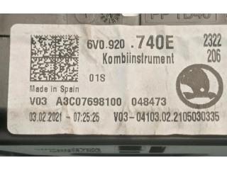 Панель приборов A3C07698100 Skoda Fabia Mk3 (NJ)