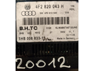 Блок управления климат-контролем 4F2820043H, 5HB00883315 Audi A6 S6 C6 4F