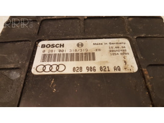 Блок управления двигателя 028906021AQ, 0281001318319 Audi 80 90 S2 B4