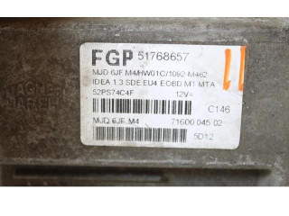 Блок управления двигателя 51768657, 51768657 Fiat Idea