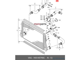 Интеркулер 1K0145790C, 1K0145790C Audi A3 S3 8P