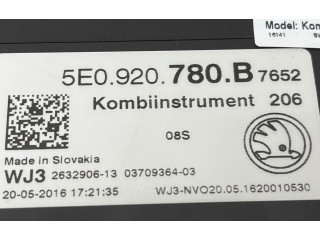 Панель приборов 5E0920780B Skoda Octavia Mk3 (5E)