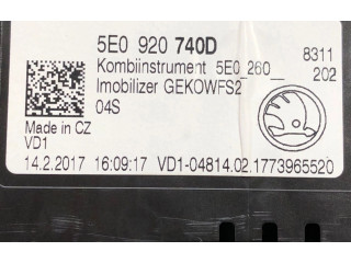 Панель приборов 5E0920740D   Skoda Octavia Mk3 (5E)       