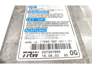 Блок подушек безопасности 77960SEFG811M1 Honda Accord