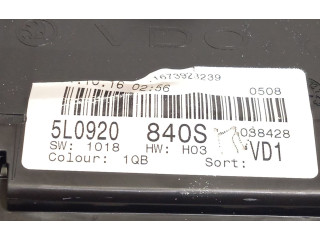 Панель приборов 5L0920840S, 5L0920840S1QB   Skoda Yeti (5L)       