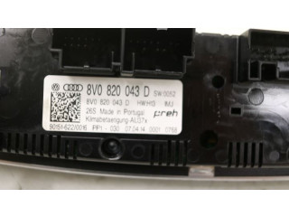 Блок управления климат-контролем 8V0820043D Audi A3 S3 8V
