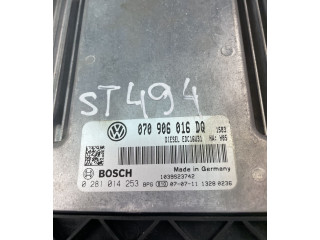 Řídící jednotka 070906016DQ, 0281014253 Volkswagen Transporter - Caravelle T5 2007