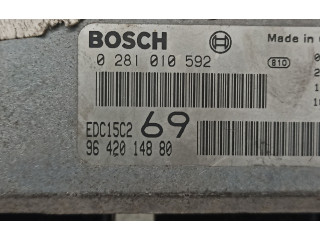 Блок управления двигателя 9642014880, 0281010592   Peugeot 306