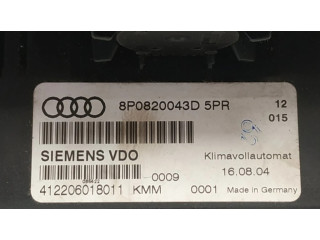 Блок управления климат-контролем 8P0820043D, 412206018011 Audi A3 S3 8P