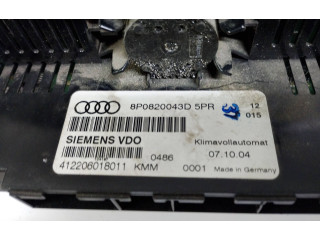 Блок управления климат-контролем 8P0820043D   Audi A3 S3 8P