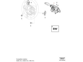 Подрулевой шлейф SRS 32266885, 32266026   Volvo XC60