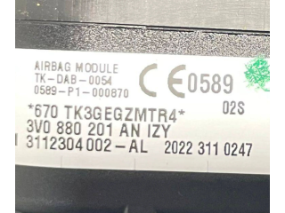 Подушка безопасности водителя 3V0880201AN, 24538 Skoda Kodiaq