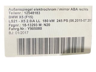 Zpětné zrcátko BMW X5 F15 2017 7477866, 51167477866